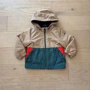 Carter’s toddler brown and green Colorblock windbreaker jacket, size 3T.